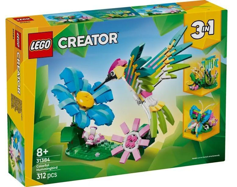 LEGO Creator 3-in-1 Wild Animals Colorful Hummingbird για 8 ετών Ετών 312τμχ Κωδικός 31384
