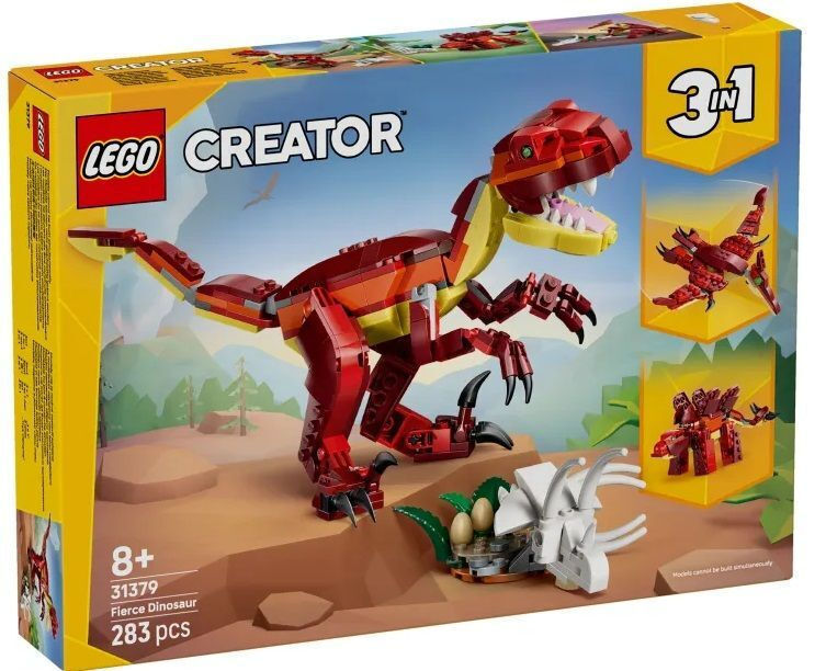 LEGO Creator 3-in-1 Fierce Dinosaur για 8 ετών Ετών 283τμχ Κωδικός 31379