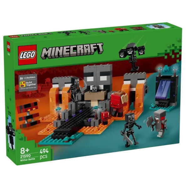 LEGO Minecraft Wither Battle για 8 ετών Ετών 494τμχ Κωδικός 21590