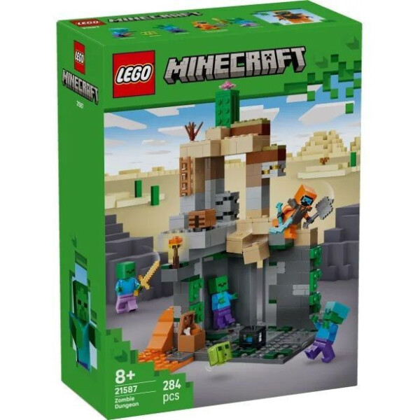 LEGO Minecraft Zombie Dungeon για 8 ετών Ετών 284τμχ Κωδικός 21587