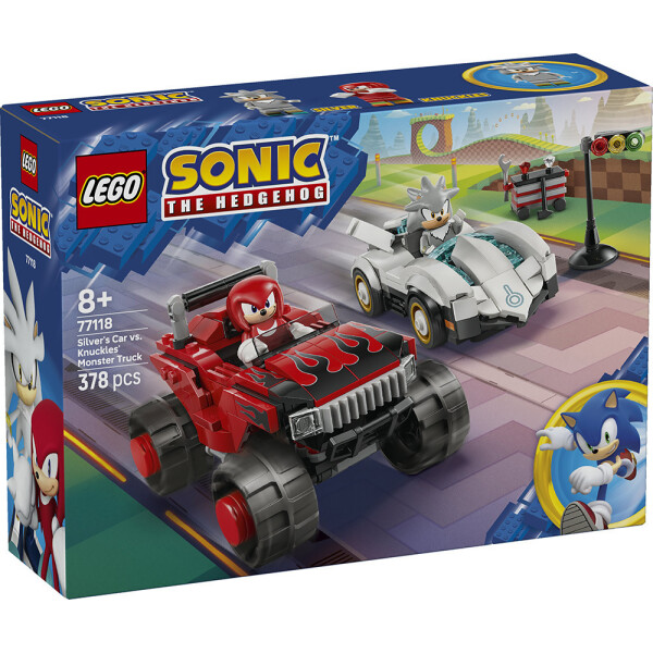 LEGO Sonic The Hedgehog Silvers Car vs. Knuckles Monster Truck για 8 ετών Ετών 378τμχ Κωδικός 77118
