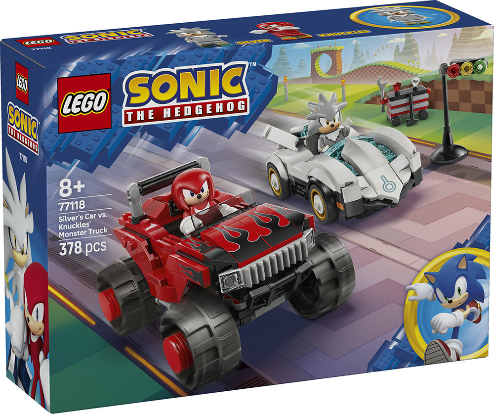 LEGO Sonic The Hedgehog Silvers Car vs. Knuckles Monster Truck για 8 ετών Ετών 378τμχ Κωδικός 77118