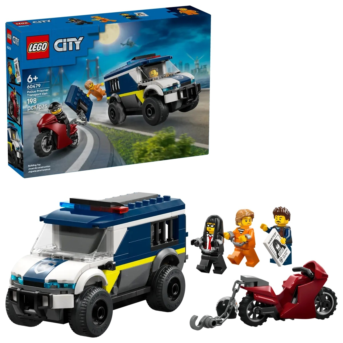 LEGO City Police Prisoner Transport Van για 6 ετών Ετών 198τμχ Κωδικός 60479