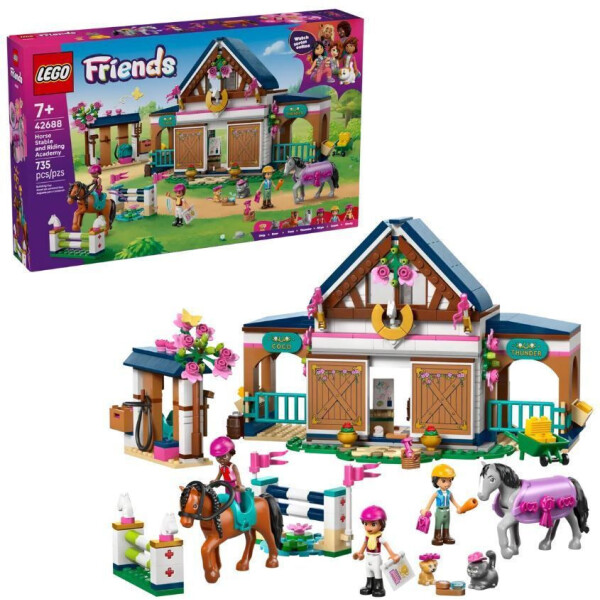 LEGO Friends Horse Stable and Riding Academy για 7 ετών Ετών 735τμχ Κωδικός 42688