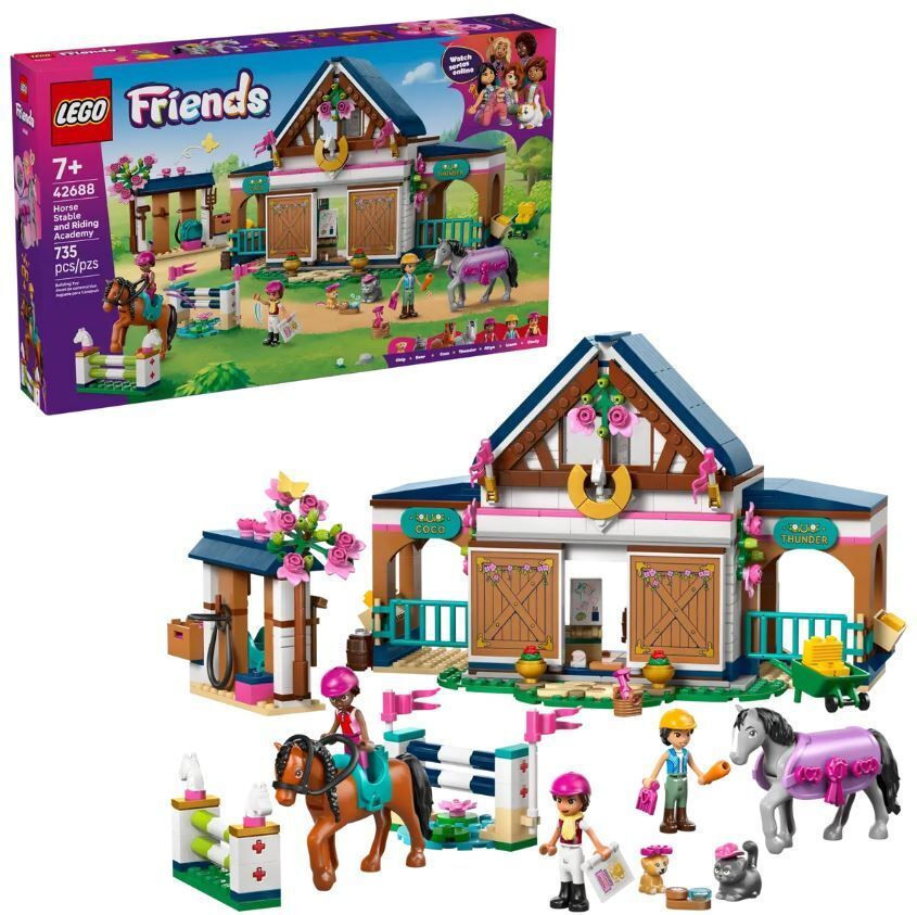 LEGO Friends Horse Stable and Riding Academy για 7 ετών Ετών 735τμχ Κωδικός 42688
