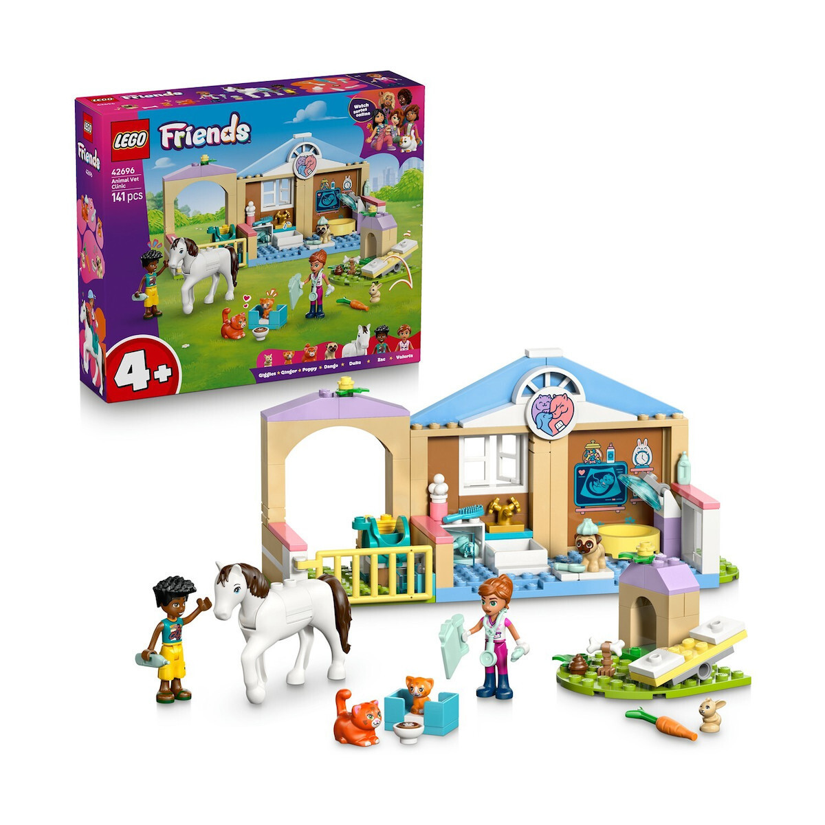 LEGO Friends Animal Vet Clinic για 4 ετών Ετών 141τμχ Κωδικός 42696