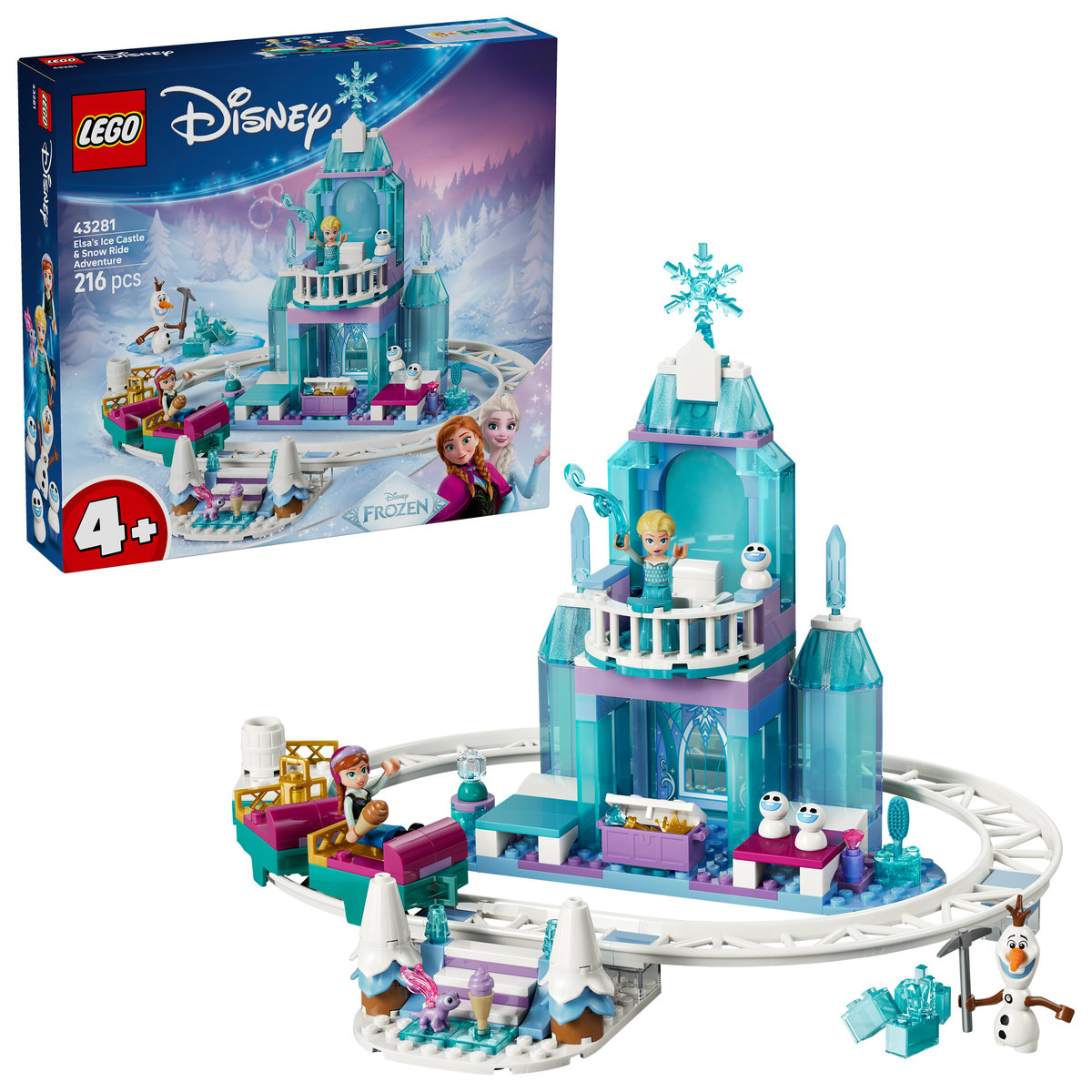 LEGO Disney Elsas Ice Castle Snow Ride Adventure για 4 ετών Ετών 216τμχ Κωδικός 43281