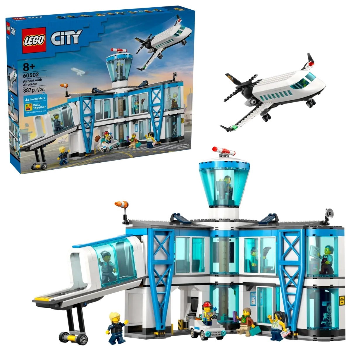 LEGO City Airport with Airplane για 8 ετών Ετών 887τμχ Κωδικός 60502