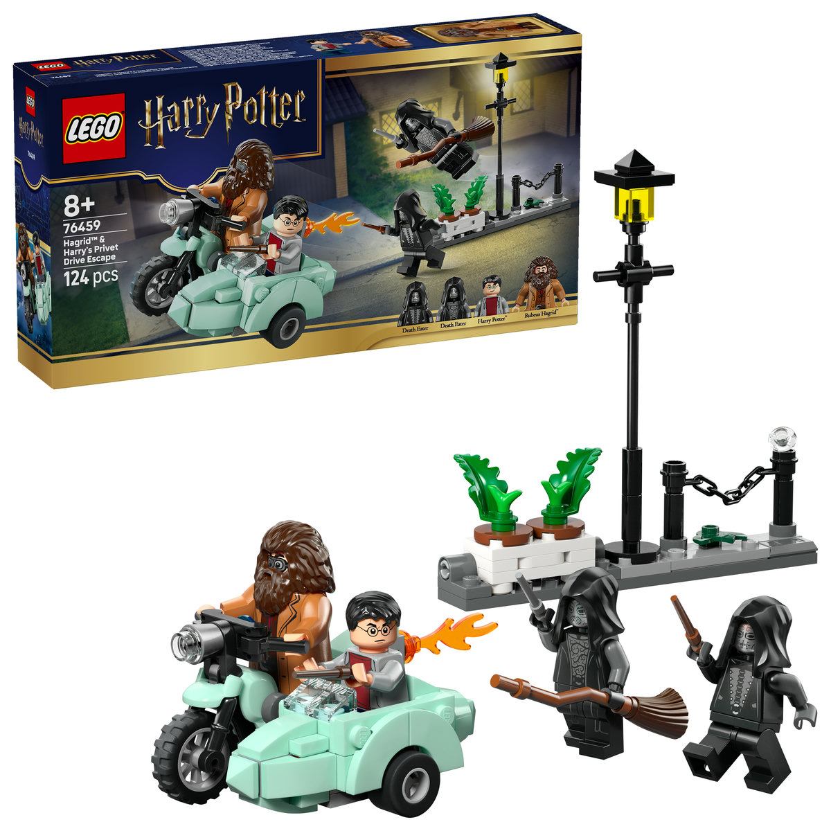 LEGO Harry Potter Hagrid Harrys Privet Drive Escape για 8 ετών Ετών 124τμχ Κωδικός 76459
