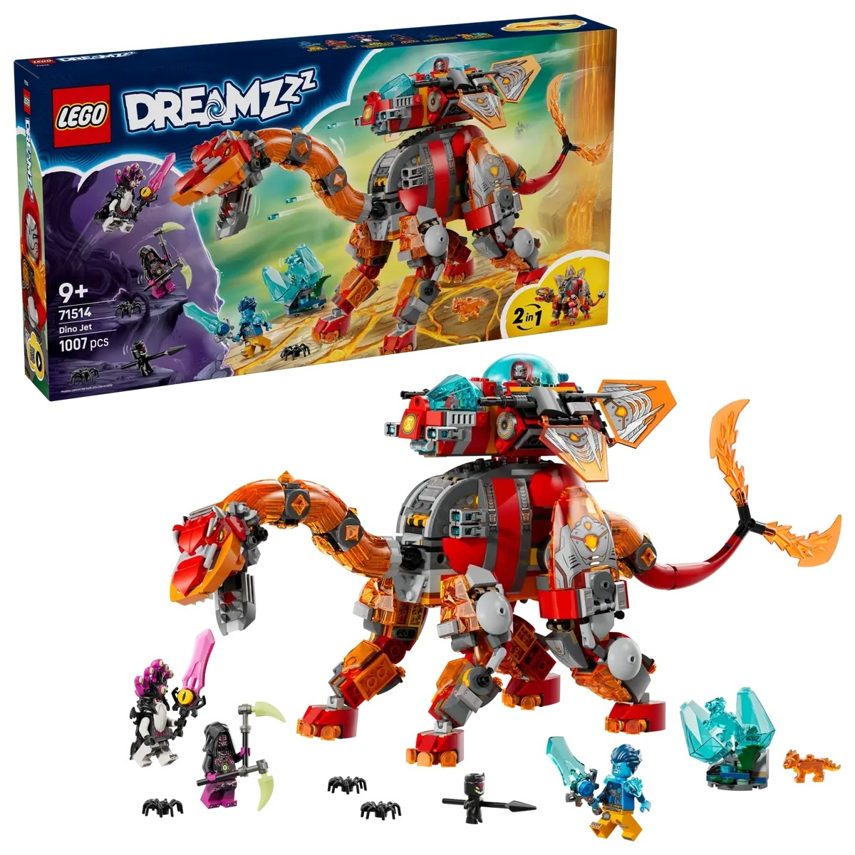 LEGO DREAMZzz Dino Jet για 9 ετών Ετών 1007τμχ Κωδικός 71514
