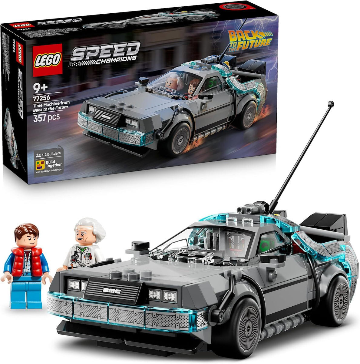 LEGO Speed Champions Time Machine from Back to the Future για 3 ετών Ετών 357τμχ Κωδικός 77256
