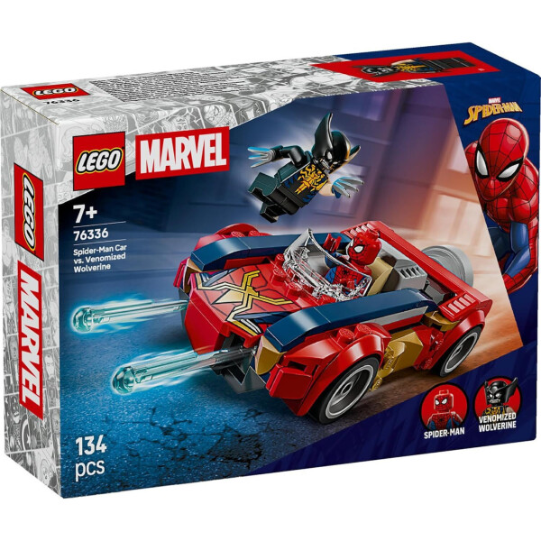 LEGO Marvel Spider-Man Car vs. Venomized Wolverine για 7 ετών Ετών 134τμχ Κωδικός 76336
