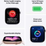 Apple Watch Series 11 Cellular Titanium 42mm Αδιάβροχο με eSIM και Παλμογράφο Gold Titanium Case with Light Blush Sport Band - M/L