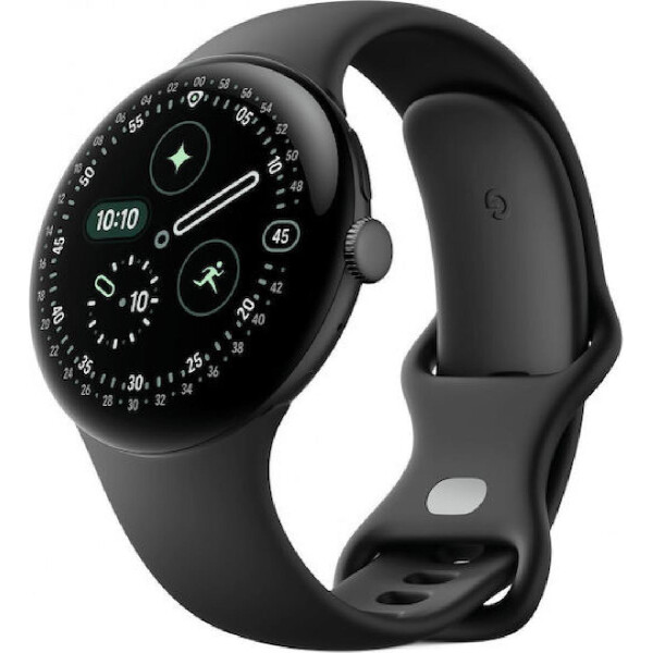 Google Pixel Watch 4 Aluminium 45mm με Παλμογράφο Matte Black Aluminium Case/Obsidian Active Band