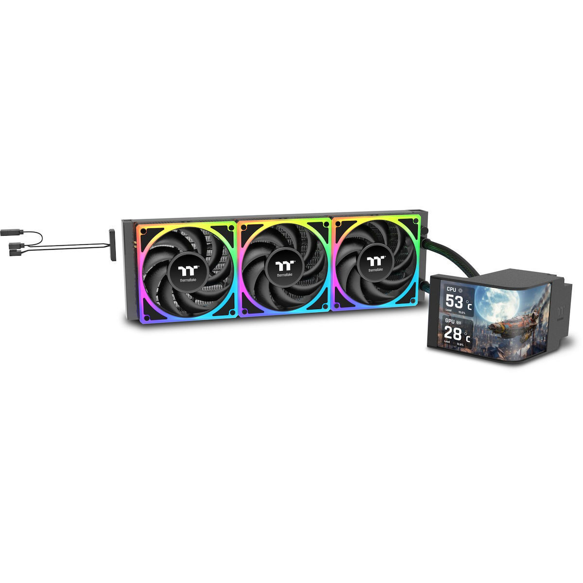 Thermaltake MAGCurve 360 Ultra AIO Υδρόψυξη Επεξεργαστή Τριπλού Ανεμιστήρα 120mm για Socket AM4/AM5/1700/1200/115x με ARGB Φωτισμό