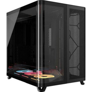 Corsair AIR 5400 LX-R RGB Gaming Midi Tower Κουτί Υπολογιστή με Πλαϊνό Παράθυρο Μαύρο