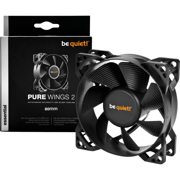 Be Quiet Pure Wings 2 Case Fan 80mm με Σύνδεση 3-Pin