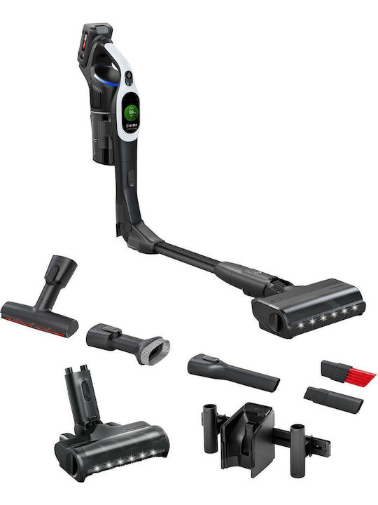 Bosch Unlimited 10 Επαναφορτιζόμενη Σκούπα 2 σε 1 Stick Χειρός 18V Λευκή