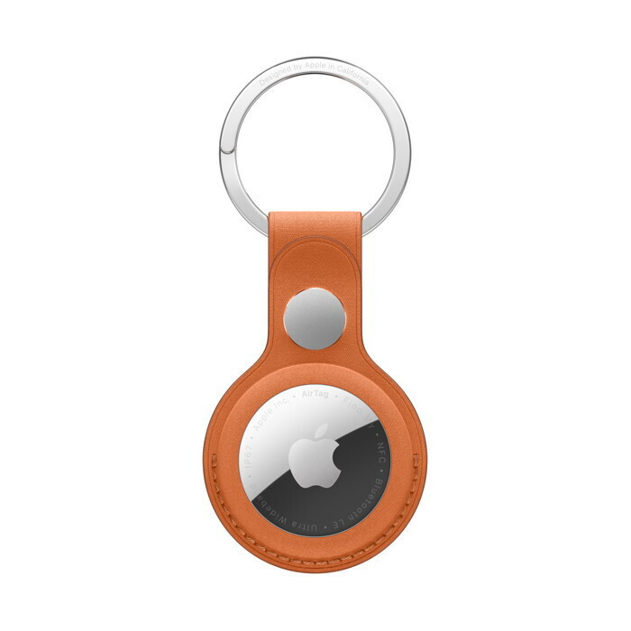 Apple FineWoven Key Ring Θήκη Μπρελόκ Δερμάτινη για AirTag Fox Orange