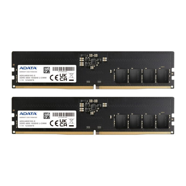 Adata DDR5 64GB RAM με 2x32GB Modules και Ταχύτητα 4800 για Desktop Κωδικός AD5U480032G-DT