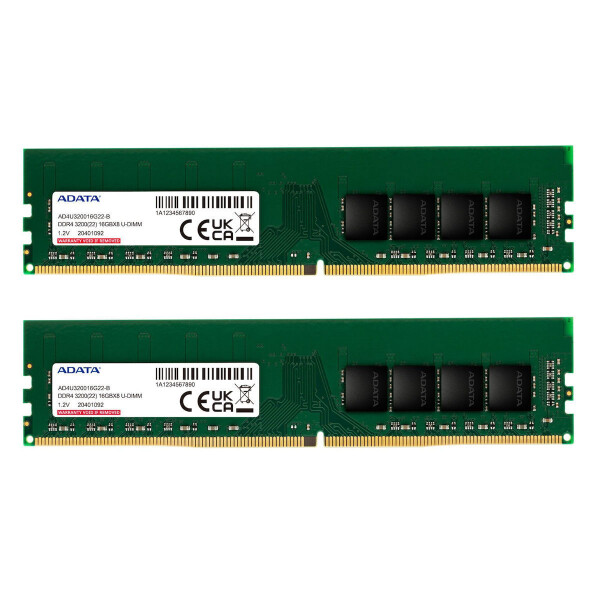 Adata DDR4 32GB RAM με 2x16GB Modules για Desktop Κωδικός AD4U320016G22-DTGN