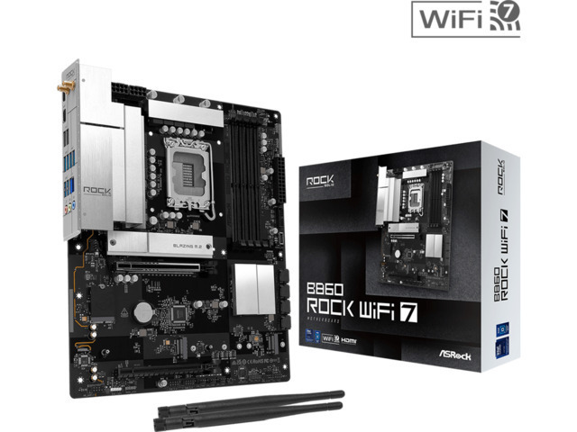ASRock B860 Rock Wi-Fi Motherboard ATX με Intel 1851 Socket 90-MXBUA0-A0UAYZ