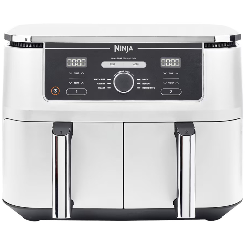 Ninja Foodi Max Dual Zone Air Fryer με Διπλό Αποσπώμενο Κάδο 9.5lt Λευκό