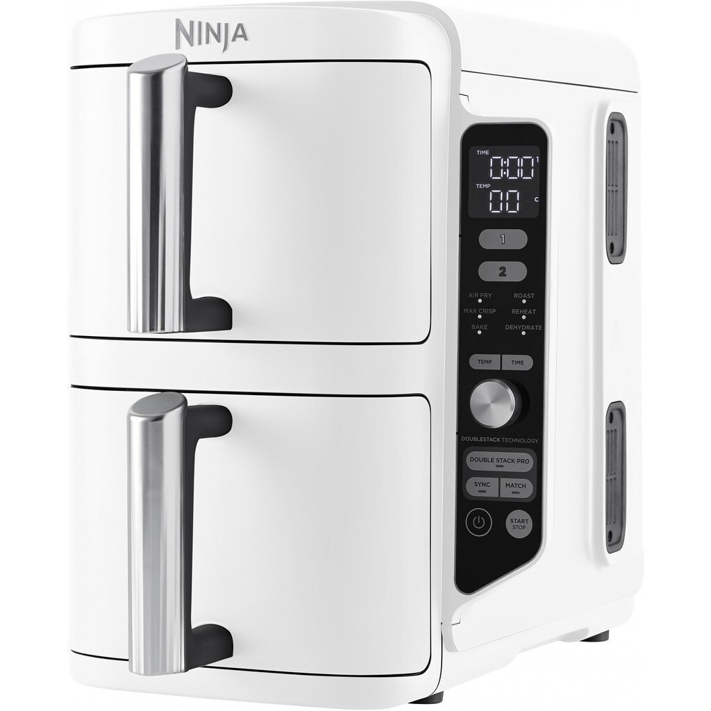 Ninja Double Stack XL Air Fryer με Διπλό Αποσπώμενο Κάδο 9.5lt Λευκό