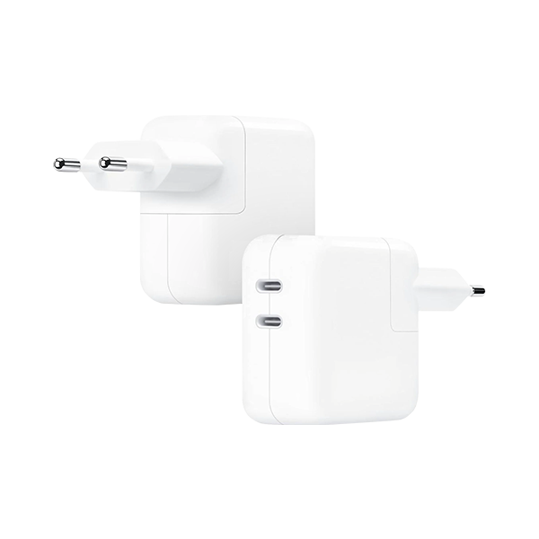 Apple 35w Dual Usb-c Port Power Adapter - White