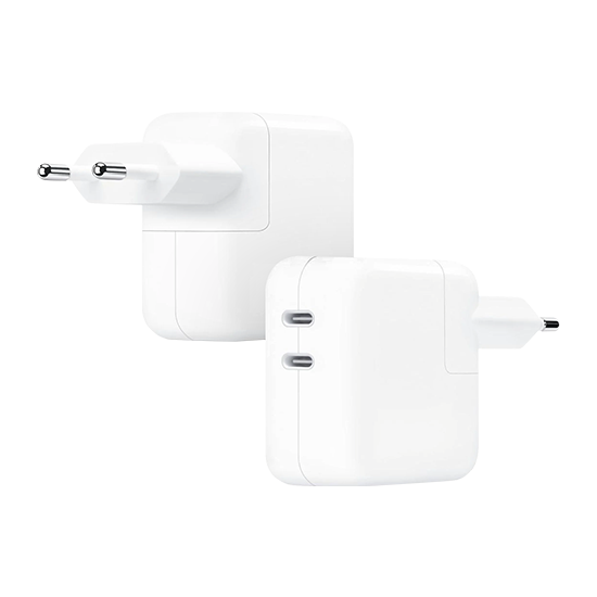 Apple 35w Dual Usb-c Port Power Adapter - White