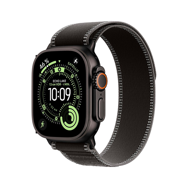 Watch Apple Watch Ultra 3 (2025) 5g 49mm Black Titanium Case With Trail Loop M/l - Black/charcoal