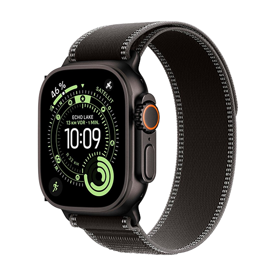 Watch Apple Watch Ultra 3 (2025) 5g 49mm Black Titanium Case With Trail Loop M/l - Black/charcoal