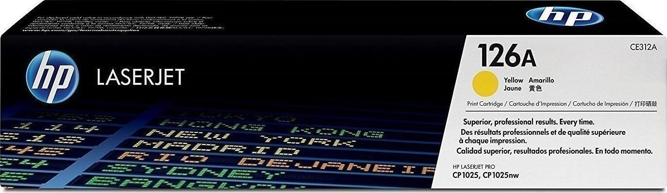 HP 126A Γνήσιο Toner Laser Εκτυπωτή Κίτρινο 1000 Σελίδων CE312A