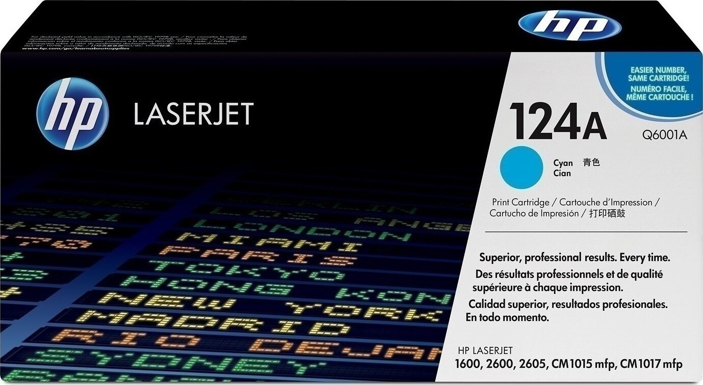 HP 124A Γνήσιο Toner Laser Εκτυπωτή Κυανό 6000 Σελίδων Q6001A