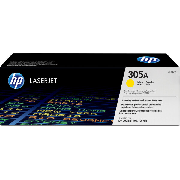HP 305A Γνήσιο Toner Laser Εκτυπωτή Κίτρινο 2600 Σελίδων CE412A