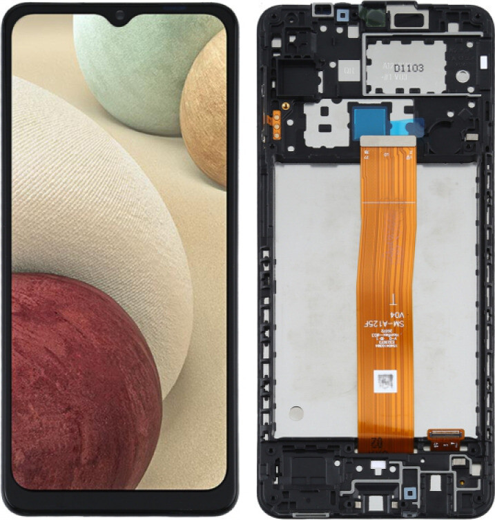 Samsung Οθόνη με Μηχανισμό Αφής και Πλαίσιο για Galaxy A12 GH82-24490A