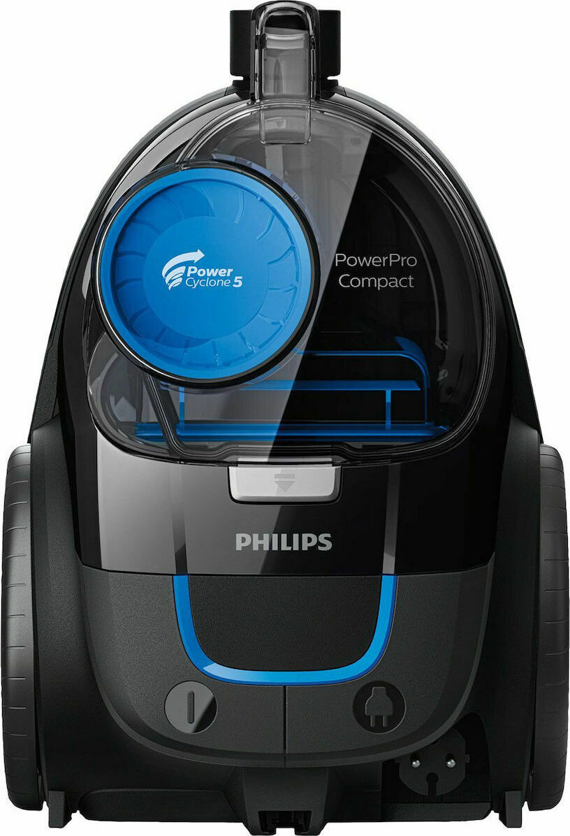 Philips Powerpro Compact Ηλεκτρική Σκούπα 900W με Κάδο 1.5lt Μαύρη