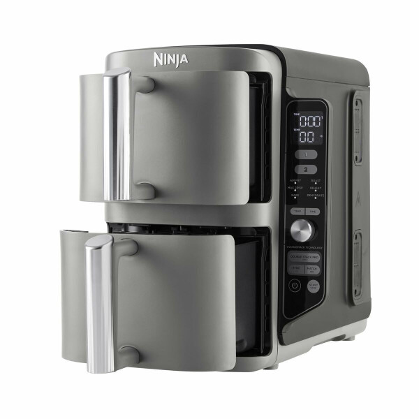 Ninja Double Stack XL Air Fryer με Διπλό Αποσπώμενο Κάδο 9.5lt Γκρι