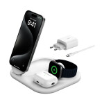 Belkin Ασύρματος Φορτιστής Qi2 15W Λευκός BoostCharge 3-in-1 Magnetic Foldable