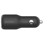 Belkin Φορτιστής Αυτοκινήτου 42W Γρήγορης Φόρτισης με Θύρες 1xUSB 1xType-C Μαύρος Κωδικός CCB005btBK