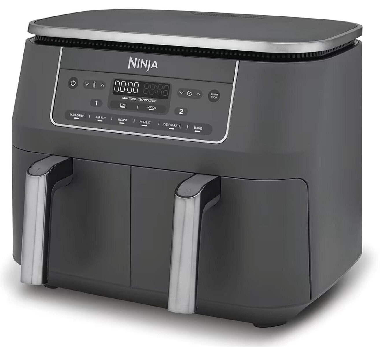 Ninja Air Fryer με Διπλό Αποσπώμενο Κάδο 7.6lt Γκρι DZ300EU