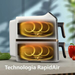 Philips Ovi Dual Basket Air Fryer με Wi-Fi Διπλό Αποσπώμενο Κάδο 10lt Μαύρο