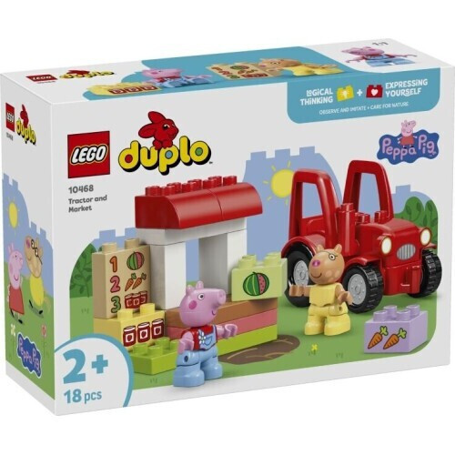 LEGO Duplo Peppa Pig - Tractor and Market για 2 Ετών 18τμχ Κωδικός 10468