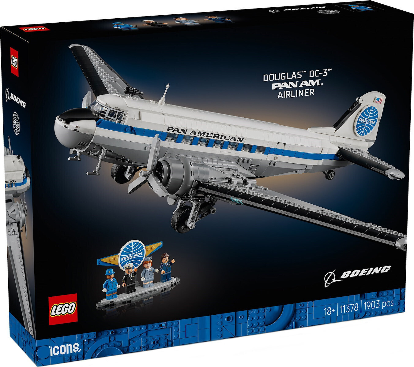 LEGO Icons Boeing Douglas DC3 Panam Airliner για 18 Ετών 1903τμχ Κωδικός 11378