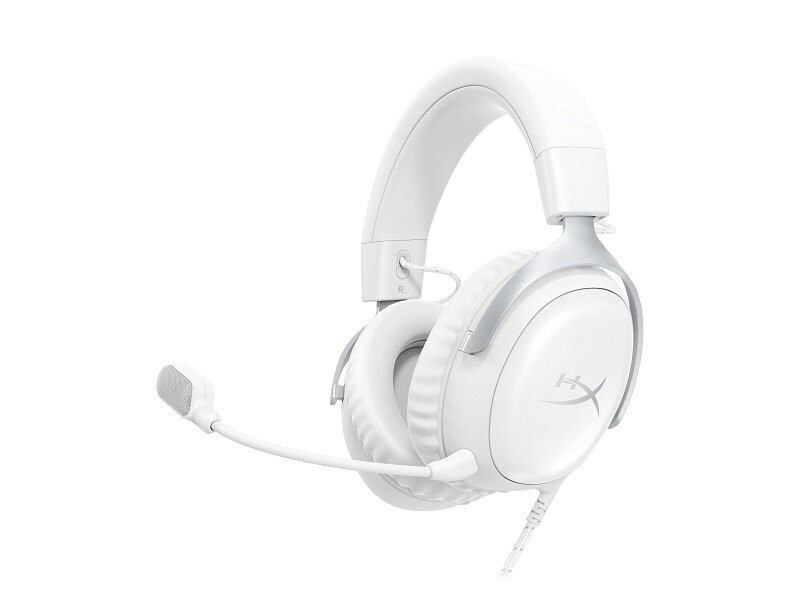 HyperX Cloud III Ασύρματο Over Ear Gaming Headset με σύνδεση USB Λευκό