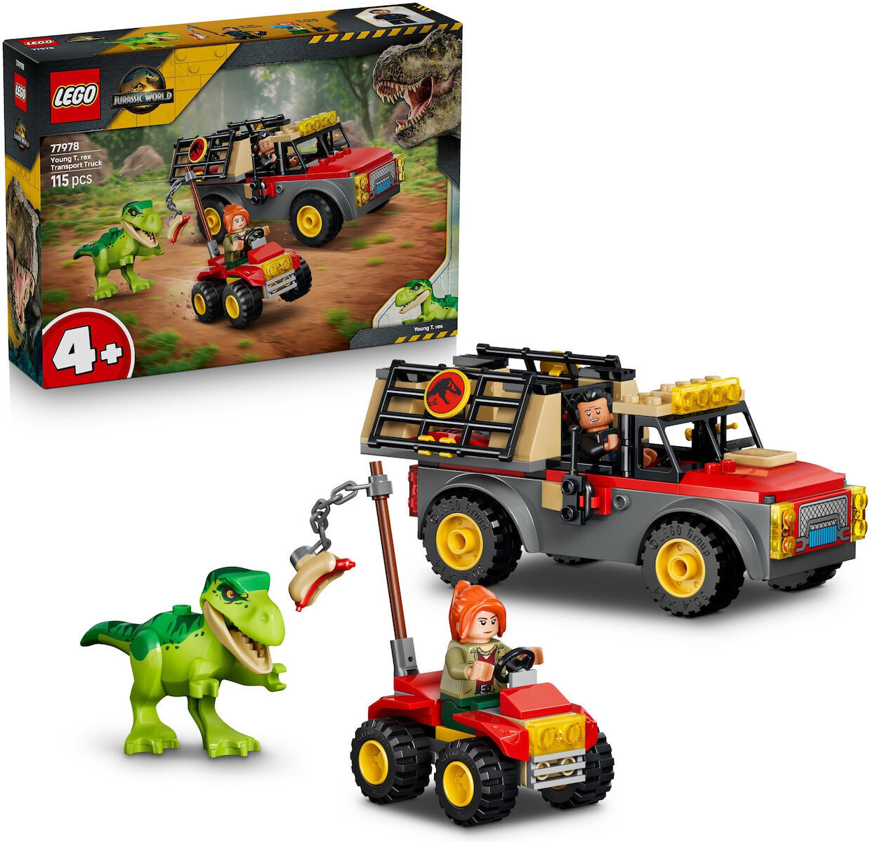 LEGO Jurassic World Young T-rex Transport Truck για 4 Ετών 115τμχ Κωδικός 2136509