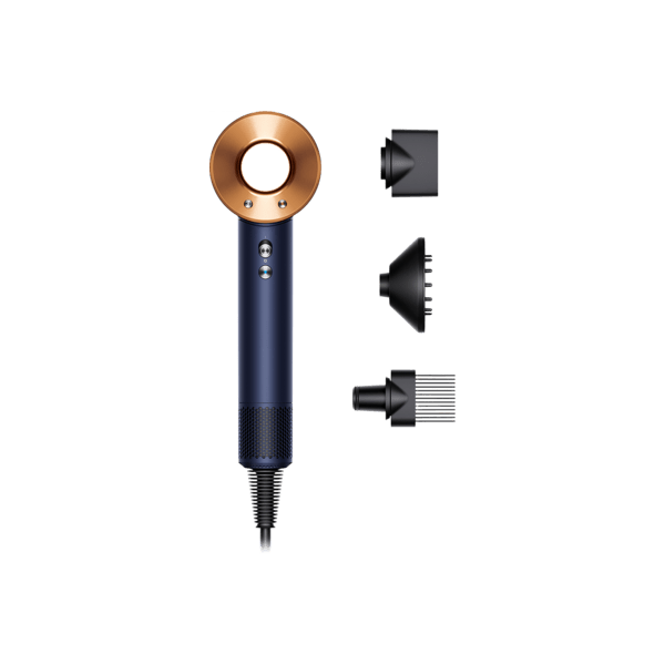 Dyson Supersonic HD07 Case Ionic Επαγγελματικό Πιστολάκι Μαλλιών με Φυσούνα 1600W Dark Blue / Bright Copper