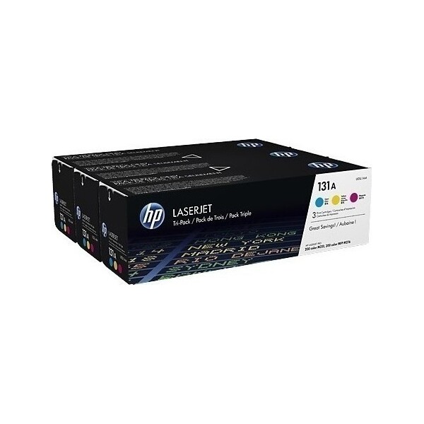 HP 131A Γνήσιο Multipack Toner Laser Εκτυπωτή Κίτρινο/Κυανό/Ματζέντα 3τμχ U0SL1AM