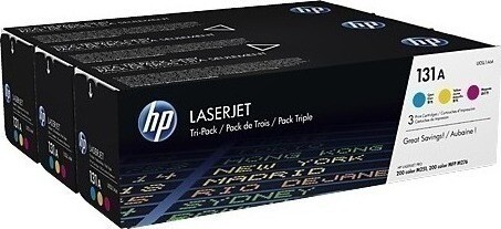 HP 131A Γνήσιο Multipack Toner Laser Εκτυπωτή Κίτρινο/Κυανό/Ματζέντα 3τμχ U0SL1AM