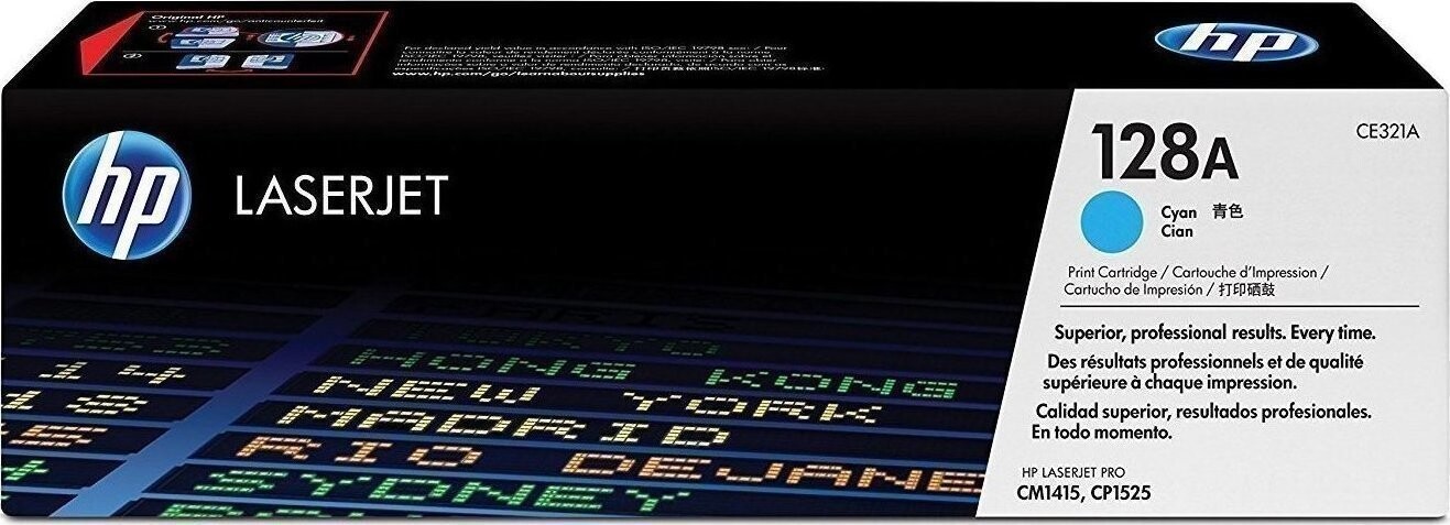 HP 128A Γνήσιο Toner Laser Εκτυπωτή Κυανό 1300 Σελίδων CE321A